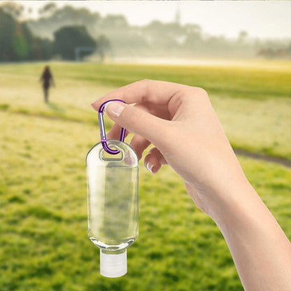 Travel Bottles with Keychain Leakproof Refillable Squeeze Containers Clear Plastic TSA Approved Portable Travel Size Bottles for Toiletries Lotion Shampoo Soap 1.7oz 50ML