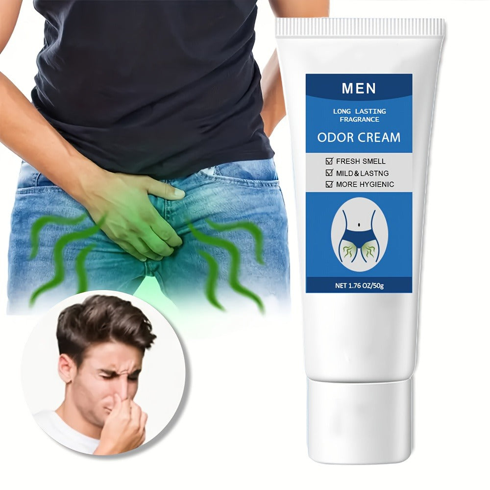 Men Odor Cream, Intimate Deodorant for Men, Gentle & Long-Lasting, Controls Odor, Safe for Delicate Areas, Odor-Fighting, Men Odor Cream, 1. 76oz/50g Gift, Perfect Christmas Gift