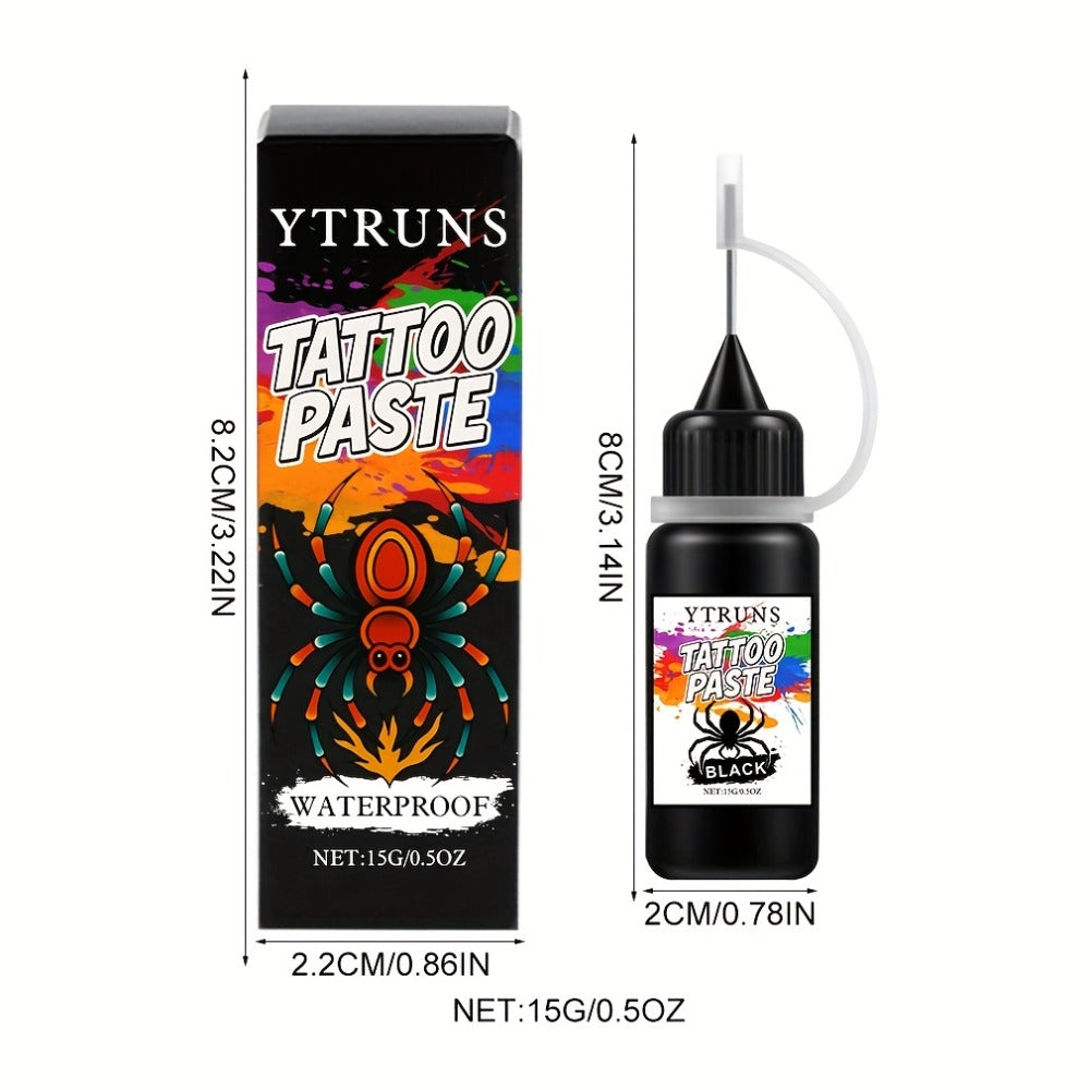 YTRUNS Temporary Tattoo Ink - Fast-Drying Waterproof Tattoo Paint Featuring 7 Bright Colors (Red, Purple, Blue, Green, Orange, Pink) - Gentle Body Art for Celebrations, Festivals