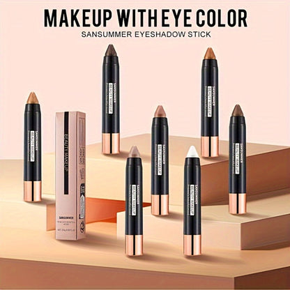 Eyeshadow Stick Set 7 Pcs - Waterproof Pearlescent Matte Shimmer & Metallic Finish, Long-Lasting Natural Eye Makeup, Easy Blendable Daily Look, Valentine's Day Mother's Day Gift for Women