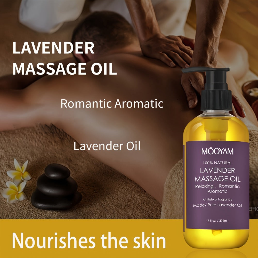 1/2/3pcs Lavender Massage Oil with Nut Oil, Grapefruit and More and Nourishes Light Beige, Brightens Your Light Beige, Unisex Massage Oil