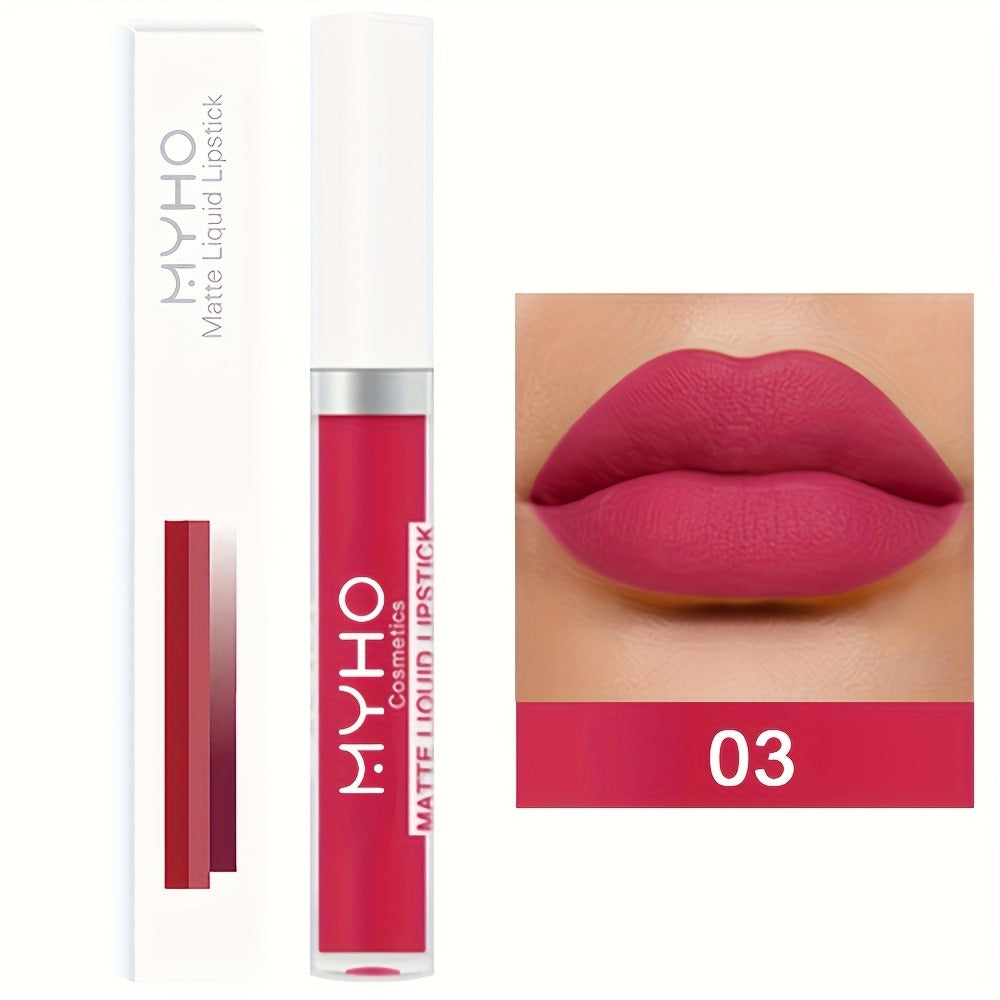 Velvet Matte Lip Gloss Set 9pcs — Waterproof High Pigment Lip Glaze, Non-Stick Creamy Formula, Long-Lasting Color for All Skin Tones, Perfect Gift for Women, 18 Shades Available