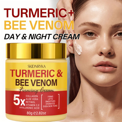 Bee Venom Firming Cream Retinol Turmeric Collagen Deep Moisturizing Anti-Aging Skin Tightening Gentle Formula All Skin Types 1pc / 2pcs