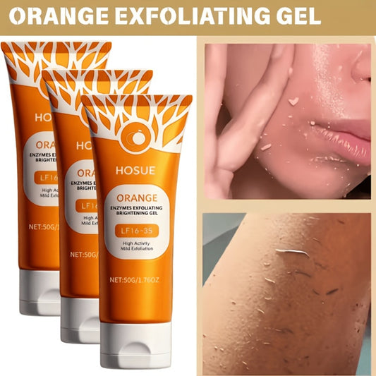 Orange Exfoliating Gel - Makes The Skin Appear Lighter, Brighter, Or More Radiant, Gently Exfoliates, Boosts Radiance, Hypoallergenic, Suitable for All Skin Types, Suitable for Body And Face, Best Mother's Day Gifts, Local Warehouse