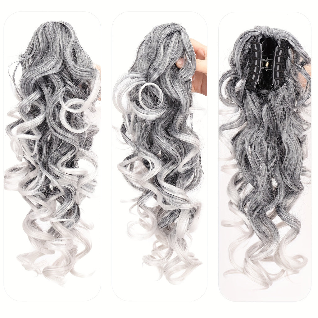 A Retro-Style Synthetic Wig Designed to Withstand High Temperatures, Featuring Afro Kinky Curls for a Appearance. This Volume-Boosting Ponytail Is Perfect for Everyday Use And Special Occasions, Making It an Ideal Hair Accessory for Women