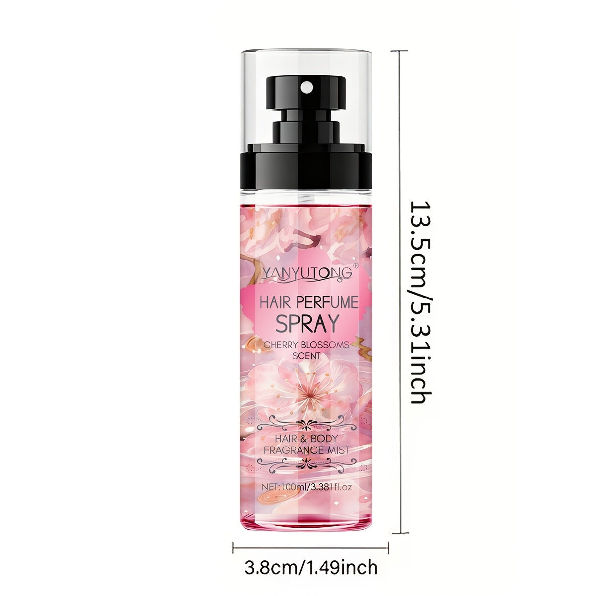 24-Hour Cherry Blossom Scent Hair Perfume Mist | Long-Lasting No-Wash Aromatic Hairspray, Lightweight Non-Greasy Formula for Dates & Daily Use, Portable Styling Spray, Date-Night Essential, Charm-Boosting Dry Shampoo, Perfect Gift for Her