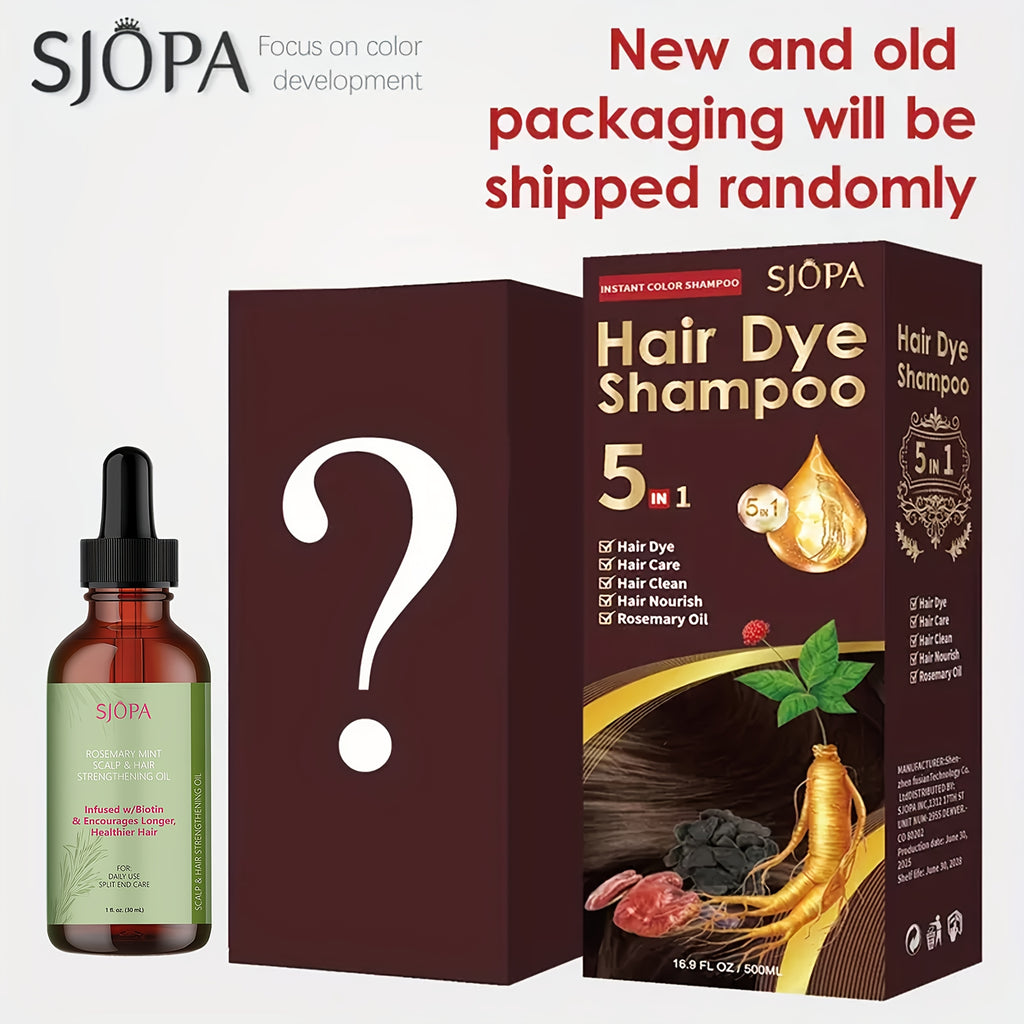 SJOPA 5-In-1 Color-Dyeing Shampoo, Instant Color-Dyeing Conditioner, 16.9 Oz. Safe And Natural Color-Dyeing Shampoo Serum, No Pungent Smell, Unisex, Best Valentine'S Day Gifts