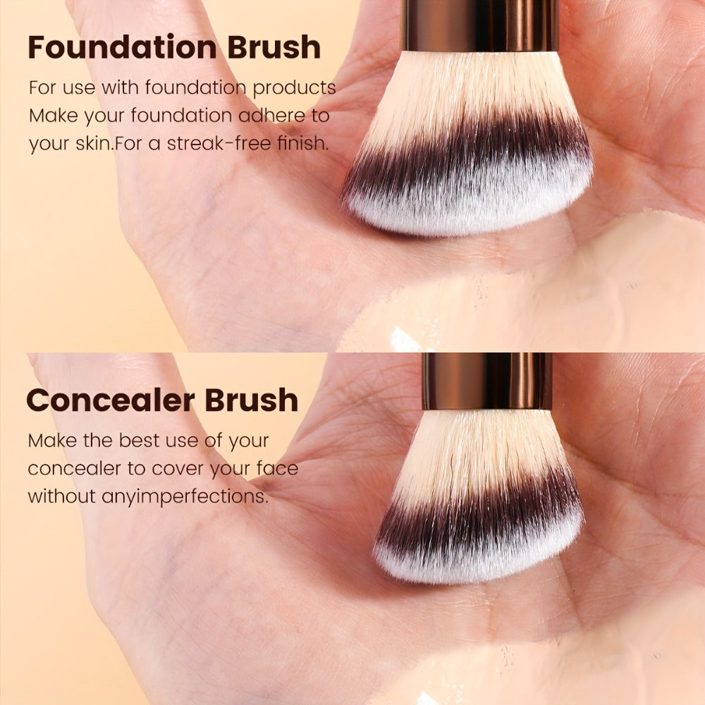 MAANGE 8pcs Double-ended Makeup Brushes + Storage Box High-end Makeup Tools Double-ended Foundation Brush Blush Brush Contour Brush Multi-function Makeup Brush Suitable for Facial Makeup Women's Beauty Tools Daily Travel Commuting Women's Gifts, Professio