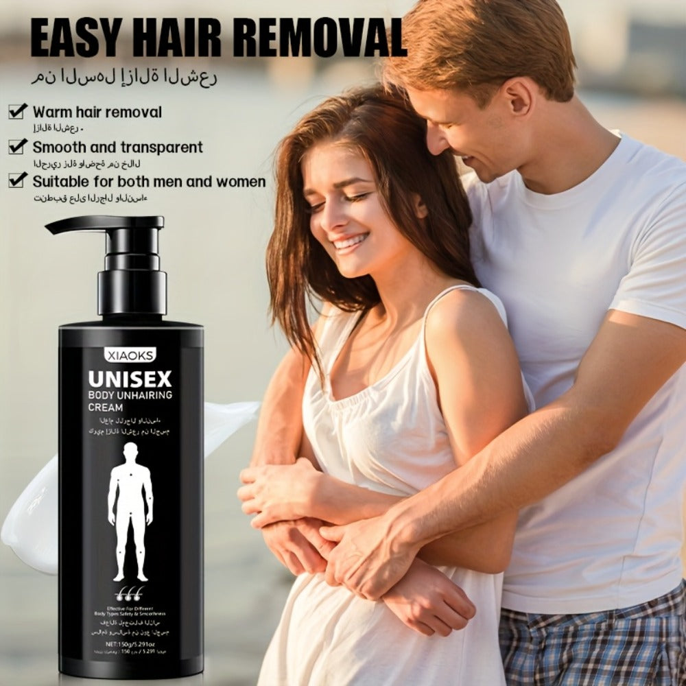 150G Men'S Body, 5 Min for Sensitive Skin, Gentle Formula, Best Hair Removal for Private Parts Hair Removal Gel for Body, Chest & Back, Safe for Sensitive Skin, Unisex