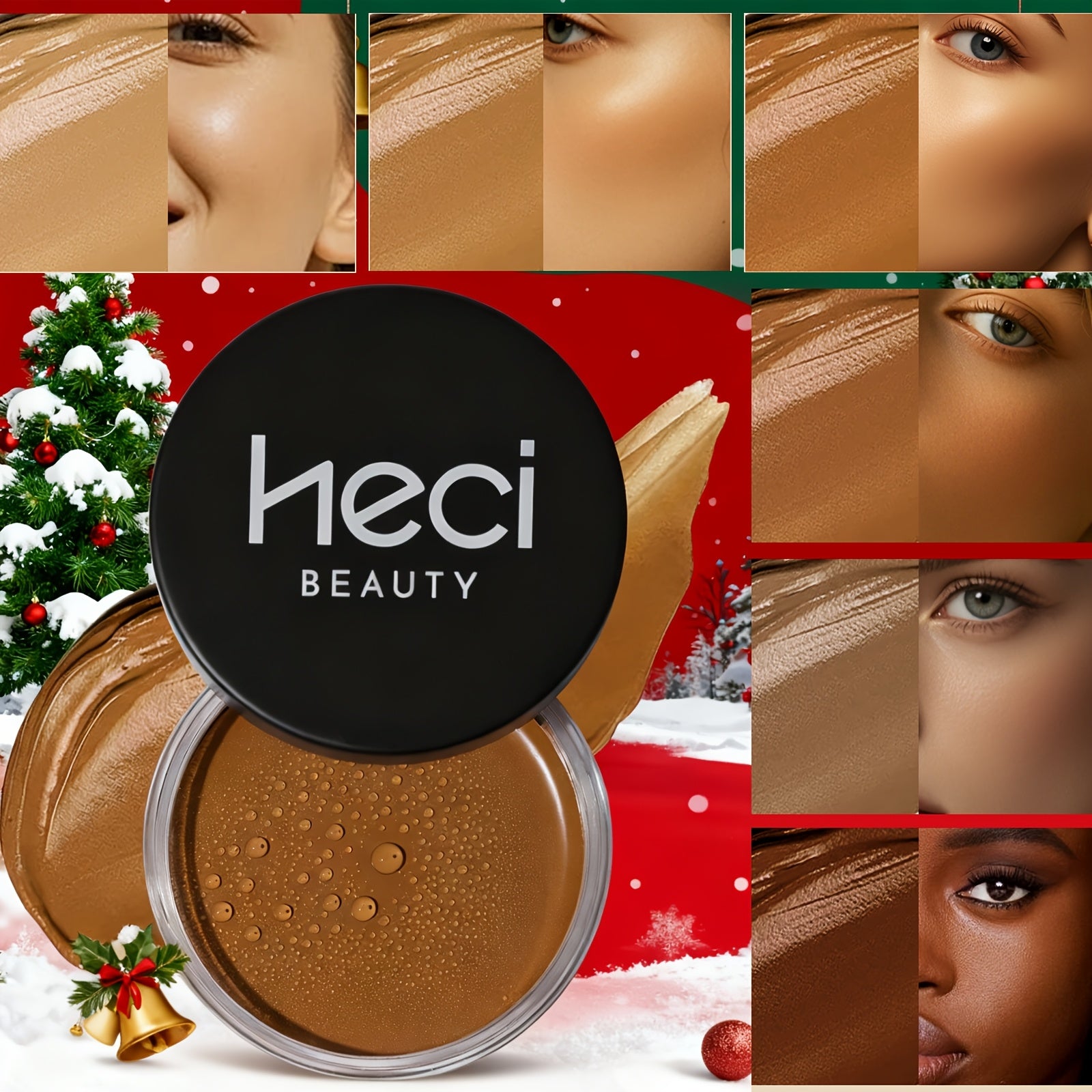 Matte Velvet Foundation Cream (for Medium to Dark), Nourishing Non-Caking Foundation-Full Coverage, Long Lasting Controls Oil & Waterproof, Pore-less, Smudge-proof, Not Easy to Remove, 0.7oz BIG Volume Flawless Cream Bronzer Makeup