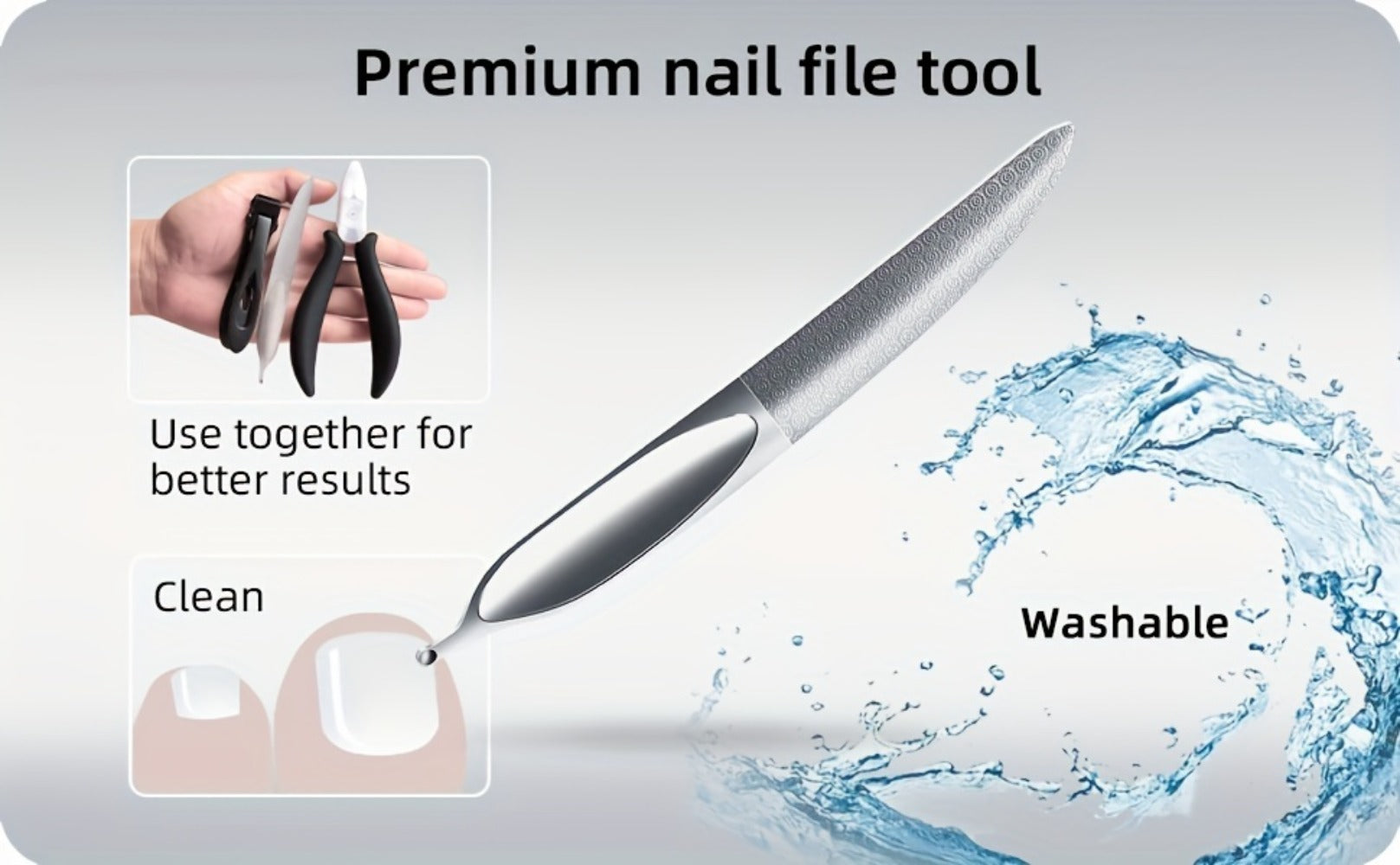 Set of Nail Clippers, Designed for Seniors with Thick Toenails, Featuring Clippers for Thick Nails, a Wide Jaw Straight Nail Clipper, a Heavy-Duty Ingrown Toenail Clipper, an Angled Nail Clipper, And a Nail File, Suitable for Both Men And Women