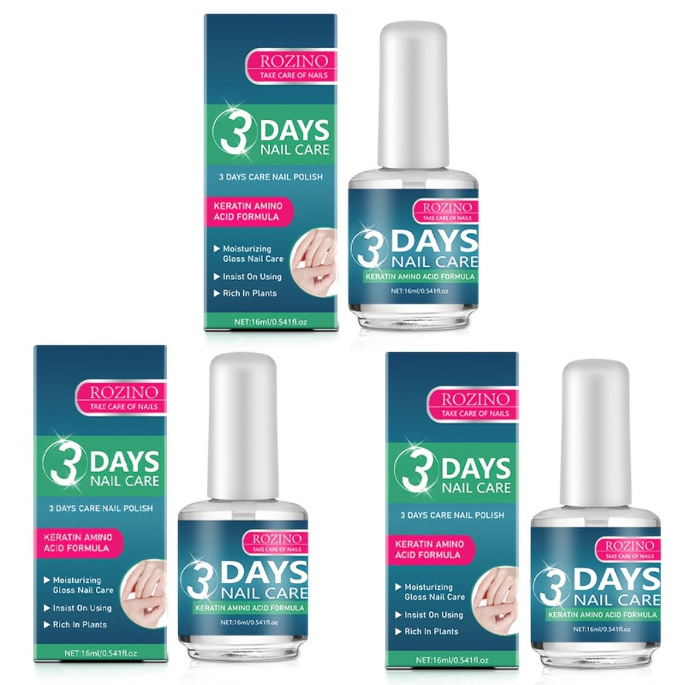 [3pcs Keratin Nail Oil] Instantly Smooth 3pcs Keratin 3-Day Strengthening Nail Care Oil-Quick Drying, Moisturizing Care, Suitable for Soft, Fragile And Fragile Nails, Preventing Peeling And Breakage, Nail Delamination, Enhancing Nail Color, Nail Gloss, Na