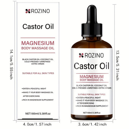 Magnesium Essential Oil for Body Massage & Skincare — Pure Plant-Based Oil for Face, Hair, Nails & Eyelashes | Muscle Relaxation & Daily Wellness Oil 100ml