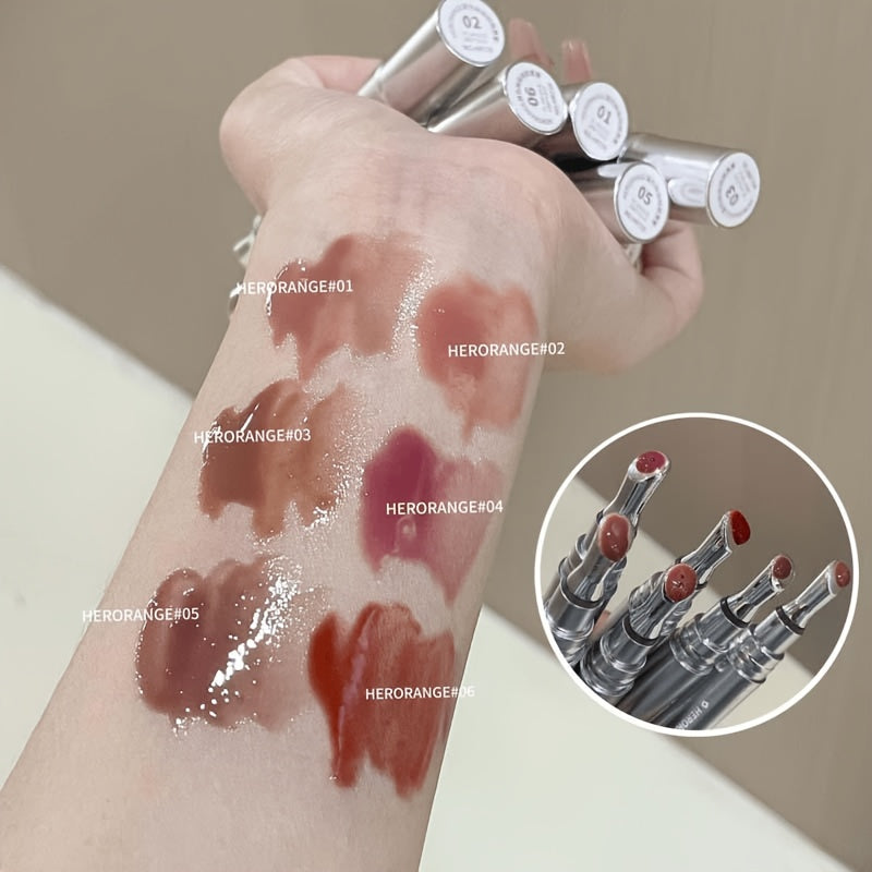 [6pcs Set] HERORANGE Tinted Lip Gloss & Plumping Vibrant Shine Unisex for All Seasons Festival Party Stage Must-Have Christmas Halloween Valentine'S Mother'S Day Gift Teen Girls Trendy Stuff Glossy Lip Balm Girly Must Haves Cheap Sheer Lip