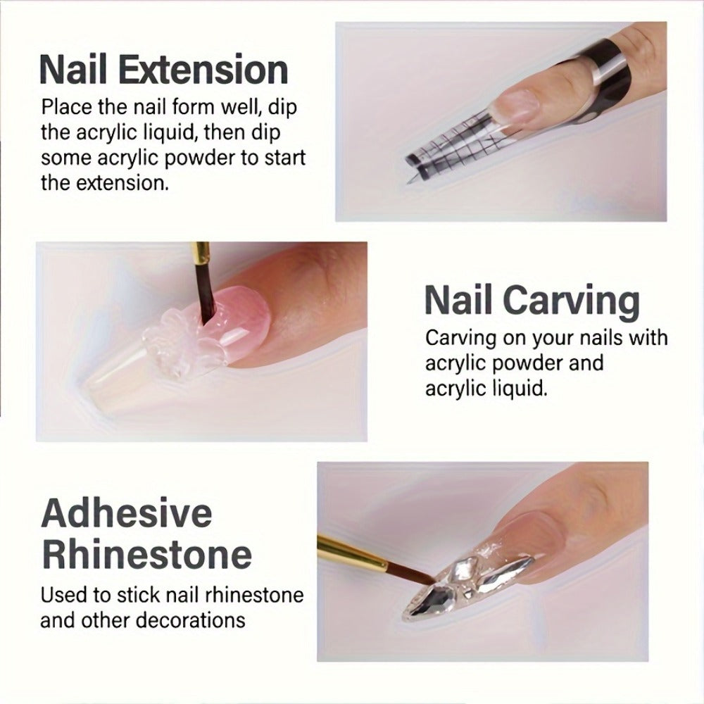 NOCIS 2pcs Acrylic Liquid Monomer, 2.54oz Each - Odorless for Nail Extension System for Salon-Quality Manicures at Home