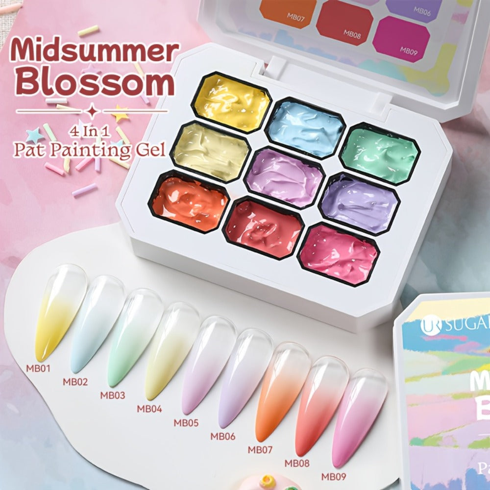 Ombre Gel Nail Polish 4-in-1 Set 3pcs — Easy Gradient Pat Gel for French Manicure, Nail Stamping, Painting & Powder Art | UR SUGAR Solid Varnish Gel