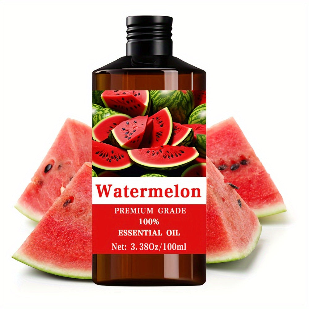 Watermelon Essential Oil 100ml (3.38oz) — 100% Pure Aromatherapy Oil for Skin, Hair, Nail Care, Massage & Meditation — Fresh Fruity Gift for Men and Women