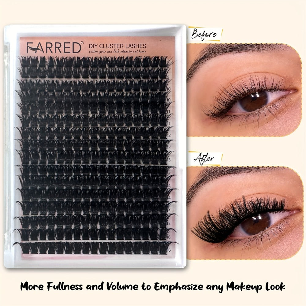 100D/100D Set Volumised Cluster Lashes Single Cluster Lash Extensions Soft & Reusable DIY Cluster Lash Extension Kit Packaging Random