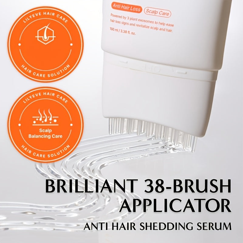 Hair Care Essence Liquid, Containing Heart Leaf Exocrine Complex, Built-in Accurate Scalp Massage Brush, No Spice Formula, Specially Designed for Dry, Itchy and Sensitive Scalp, Makes Fine Hair More Plump, Light and Fast Absorption, Dry and Wet Dual