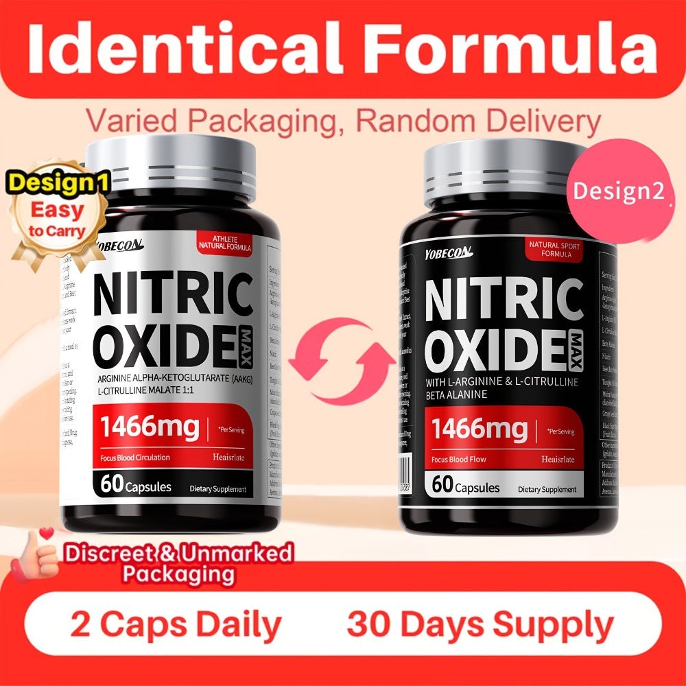 Extra-large Men's Supplements, Nitric Oxide, Male Health Capsule Supplements Containing 800 for MG AAKG, L-arginine, L-citrulline, Beetroot, Natural Energy And Focus Formula, Third-party Tested