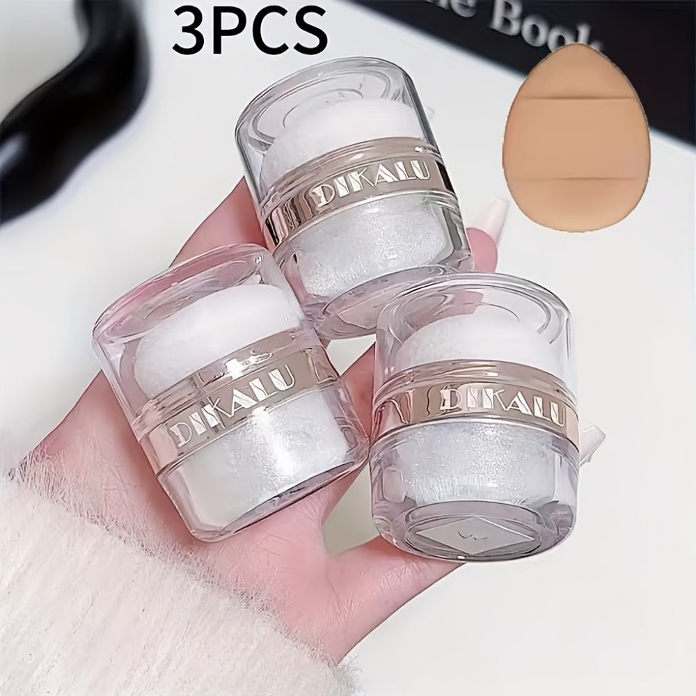 Highlight Powder Set 3pcs - Glitter Fairy Body Shimmer Powder, Radiant Sparkle Highlighter for Face & Body, Buildable Medium Coverage, Bridal Wedding Festival Makeup