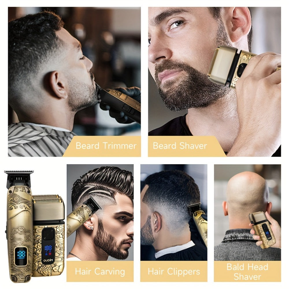 Electric Razor for Men Foil Shavers for Men, Hair Beard Trimmer for Men Grooming Shaving Kit Face Mustache, Cordless Head Shavers for Bald Men Barber Clippers, Shaving And Haircutting Kit, Father'S Day, Gifts Dads Love, Birthday Gift for Fathers