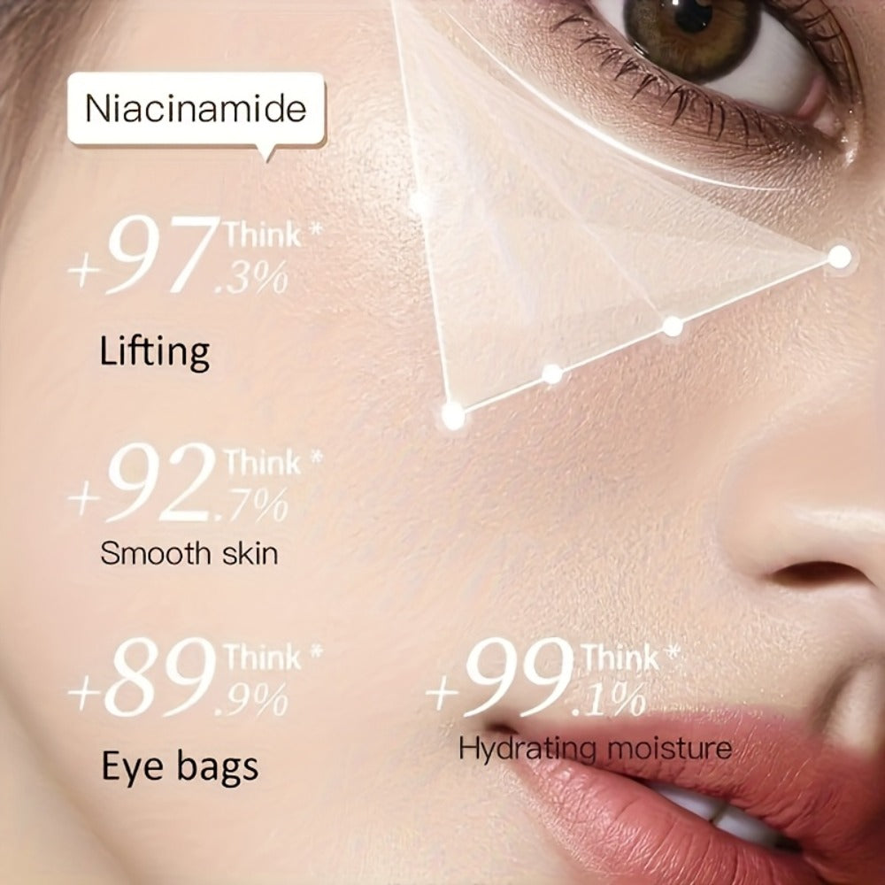 60pcs/120pcs Caffeine Eye Mask Containing Hyaluronic Acid And Collagen, Containing Glycerin, Collagen, Hyaluronic Acid, Nourishing Eye Skin, Long-lasting Moisturizing, Suitable for All Light Beige Types, Hypoallergenic, Holiday Surprise Gift