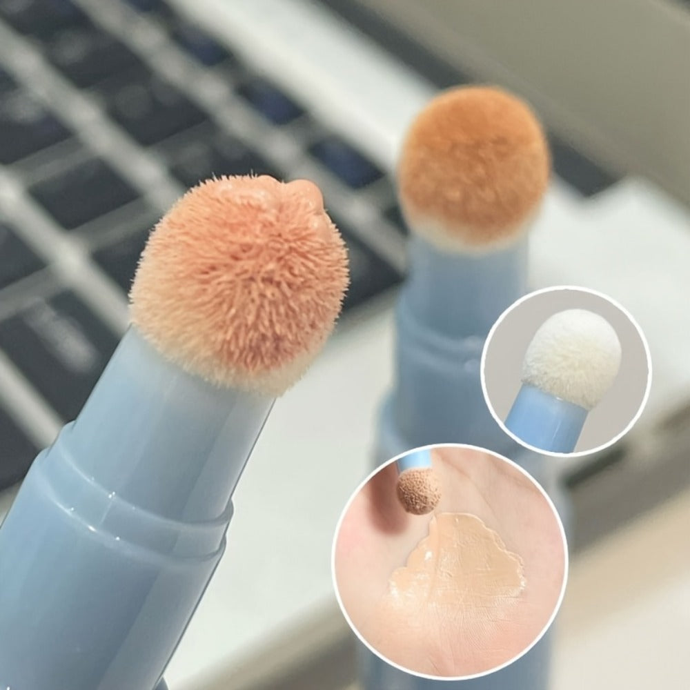 Concealer Pen Air Cushion Sponge Tip 3-Pack Herorange Thin Tip Cover Dark Circles Spots Tear Trough Brightening Moisturizing Contour Buildable Coverage Long-Lasting Natural Finish Makeup Set