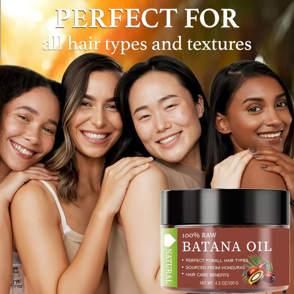 Batana Oil Hair Treatment 4.23oz Honduras Pure Moisturizing Smoothing Dry Hair Scalp Care Nourishing Strengthening Shine-Boosting Natural Hair Oil for All Hair Types Men Women