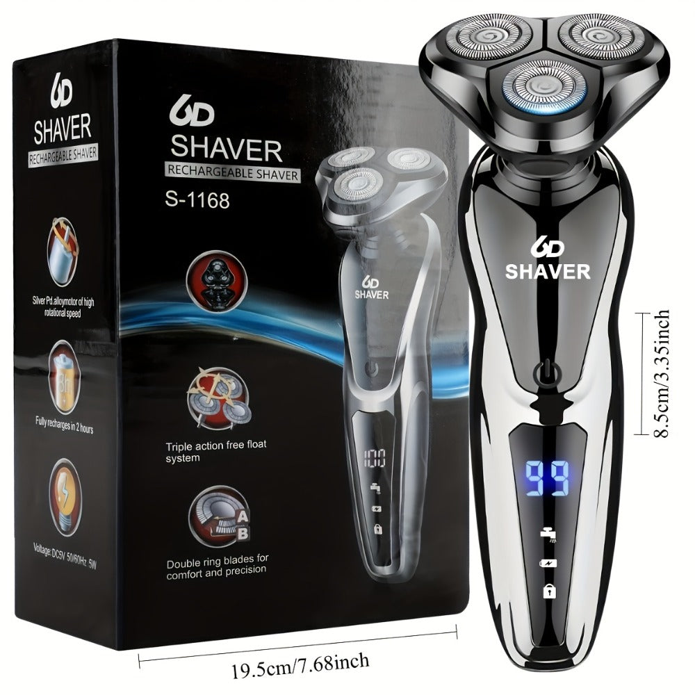 Father's Day Gift for Men, Electric Shavers Cordless Rechargeable Face Beard Nose Hair Trimmer 3-in-1 Kit Make Up, Ideal Gift for Father, Boyfriend, Brother