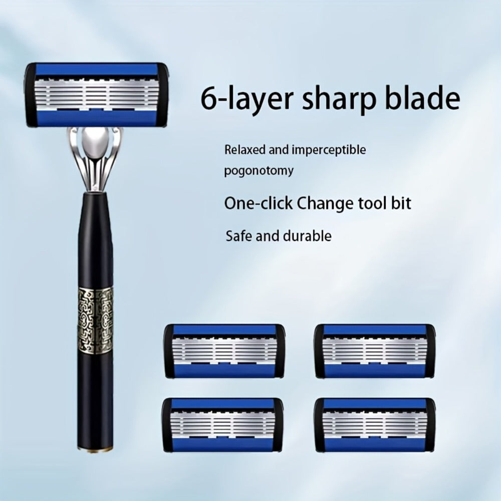 This Super Smooth And Fashionable Razor Features 36/72 Ultra-sharp And Replaceable Stainless Steel Blades, Which Are Sharp, Smooth And Safe. with 2 Anti-slip And Comfortable Handles, It Is An Indispensable Shaving Accessory for Men