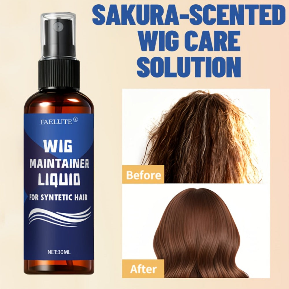 Wig Conditioning Spray Detangle Anti-Frizz Shine Mist for Synthetic Wigs Straight Curly Long Short Hair Light Formula No Heavy Feel Daily Styling