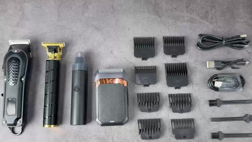 [Gifts for Men] 2pcs/4pcs Men's Cordless Hair Clipper Kits with USB Electric Hair Trimmer Suitable for, Travel, Barber Tools for Haircutting, Gifts for Men, Husbands, Boyfriends, Car Use, USB- Barber Kits