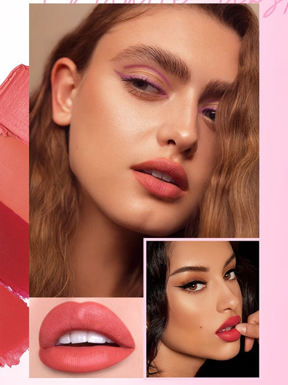 Cream Lipstick Set 6 Colors - Long Lasting Moisturizing Lip Color for All Skin Tones, Everyday & Party Makeup, Perfect Women's Gift