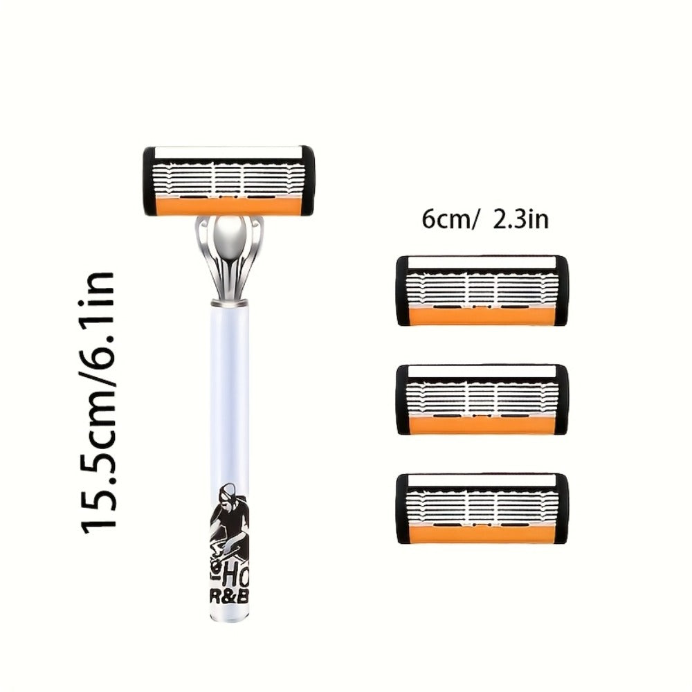 The 2025 New Razor Features Precise Blades That Fit The Facial Contours for Easy Shaving. Paired with A Lubricating Strip, Every Shave Becomes A Must-have for Stylish Men Who Enjoy A New Hairstyle