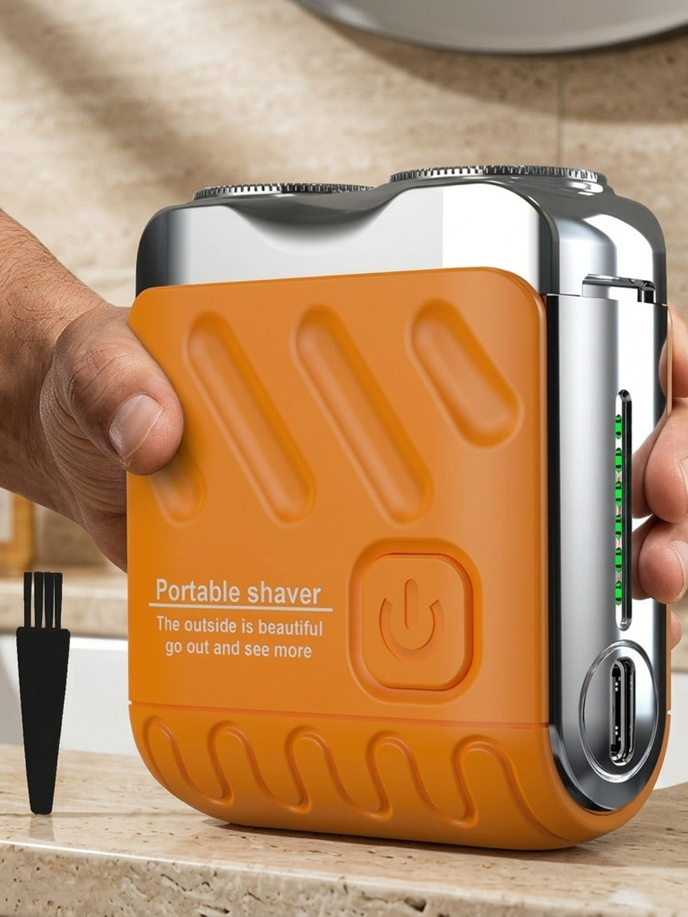 New Mini Version Electric Portable Dual Blade Floating Men'S Electric Shaver, Available In Three Colors, Clean Shaving, USB Charging, Preferred Gift Giving Option