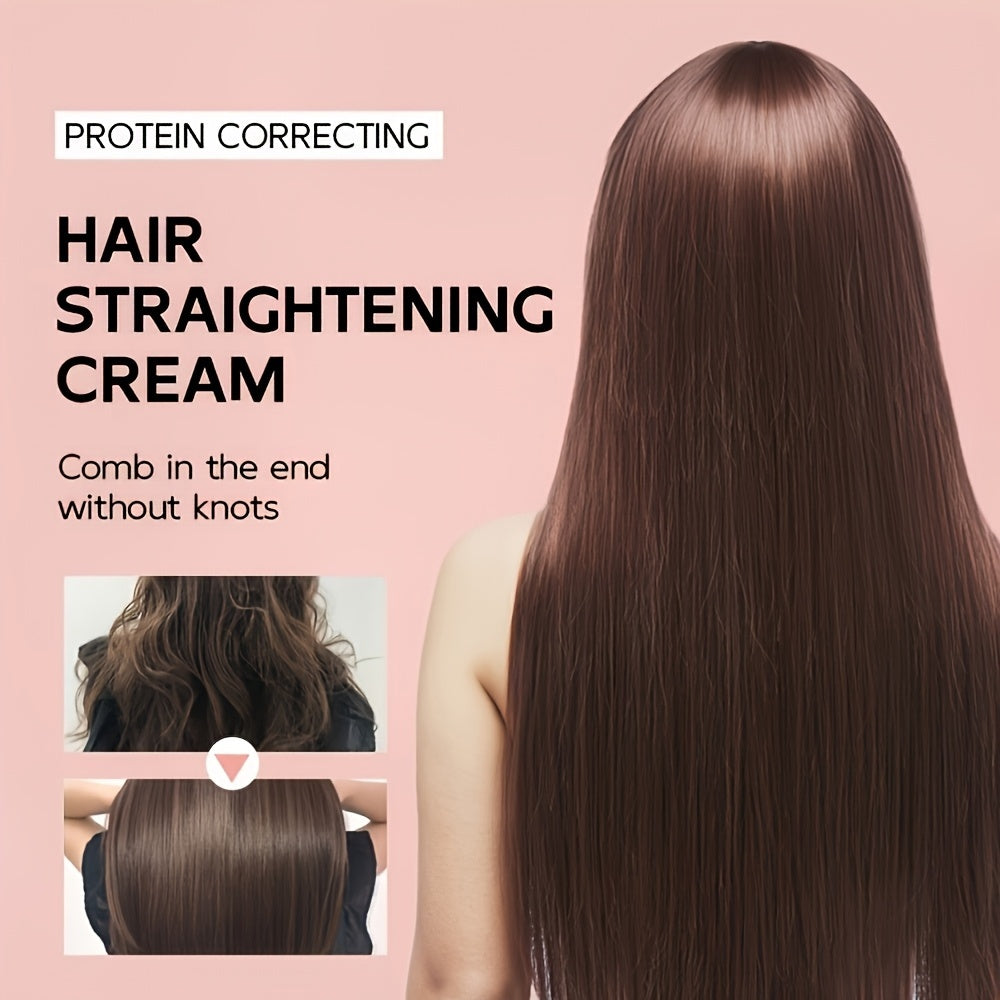 3.38oz Protein Straightening Cream - Moisturizing & Smoothing, Hair, Deeply & Strengthens Hair, Deep Hydration, Improves Frizz, Non-Greasy, Suitable for All Hair Types Valentine'S Day Gift