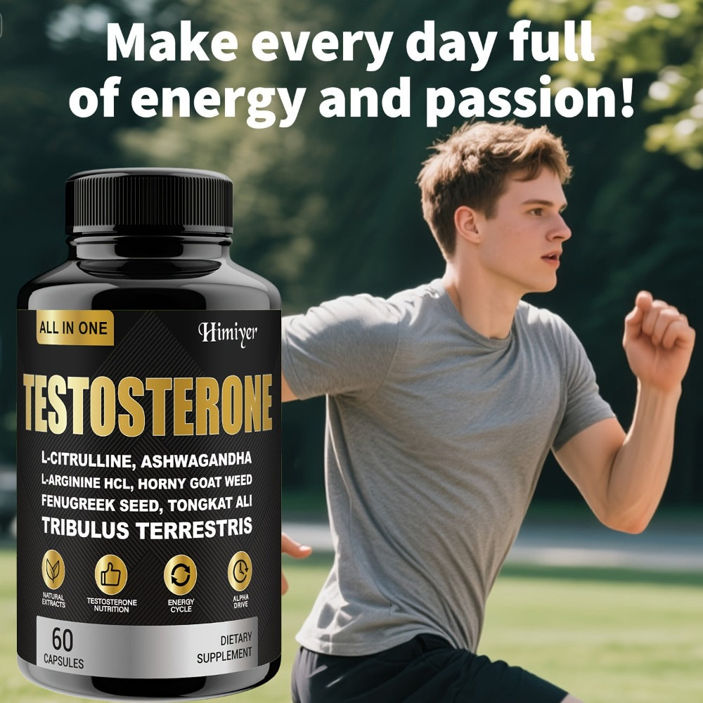 5 Packs Testosterome Dietary Supplements Capsules For Men With Tongkat Ali, Horny Goat Weed, L-Citrulline L-Arginine, Ashwagandha, Men'S Health And .