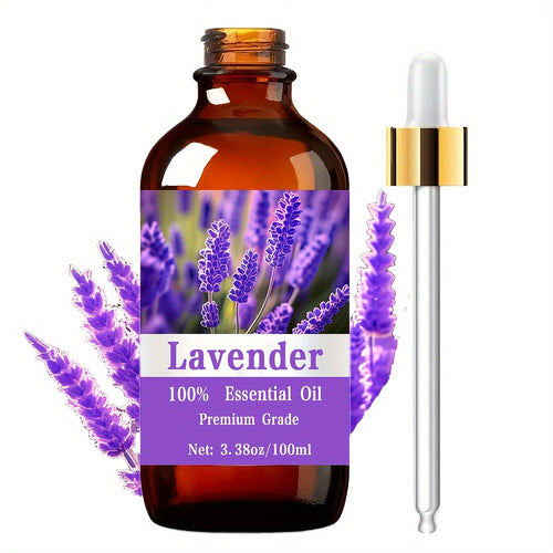 Lavender Essential Oil 100ml – 100% Pure Care Grade for Nail, Hair & Skin Care, Massage & Meditation | Calming Aromatherapy Oil for Men & Women | Relaxing Sleep & Stress Relief Oil Gift, 3.38 fl oz