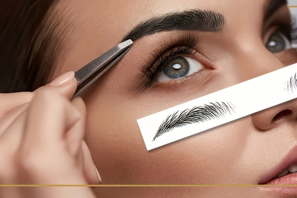 8 Waterproof And Sweat-Proof 6D Black Eyebrow Temporary Tattoo Stickers - Natural Look, Quick Application, One-Time Use, Halloween Magic Trick Or Treat Ideal Choice for Ladies And Girls, Eyebrow Tattoo Waterproof