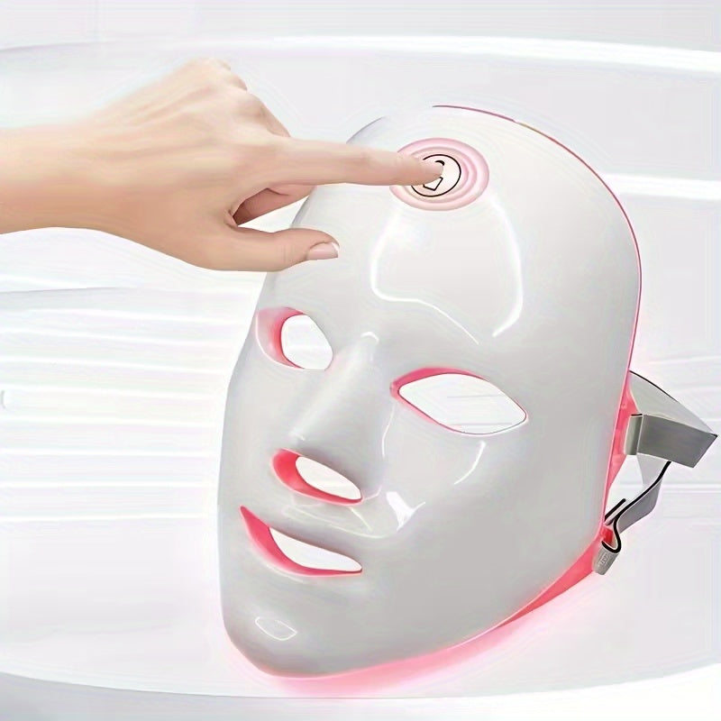 Ideal Holiday Gift, 7-Color LED Light Skincare Device, Multifunctional Home Beauty Tool, Facial Available, Ideal For Personal Care And As A Gift For Mother'S Day Or Girlfriend
