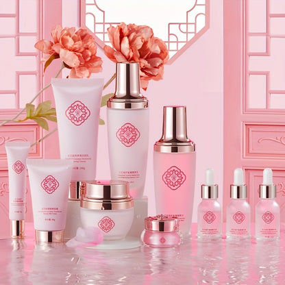Ganoderma Lucidum Skincare Set 10pcs Luxury Gift Box - Reishi Extract Firming Moisturizing Skin Care for All Skin Types - Anti-Aging Soft Hydrating Gift for Women Thanksgiving