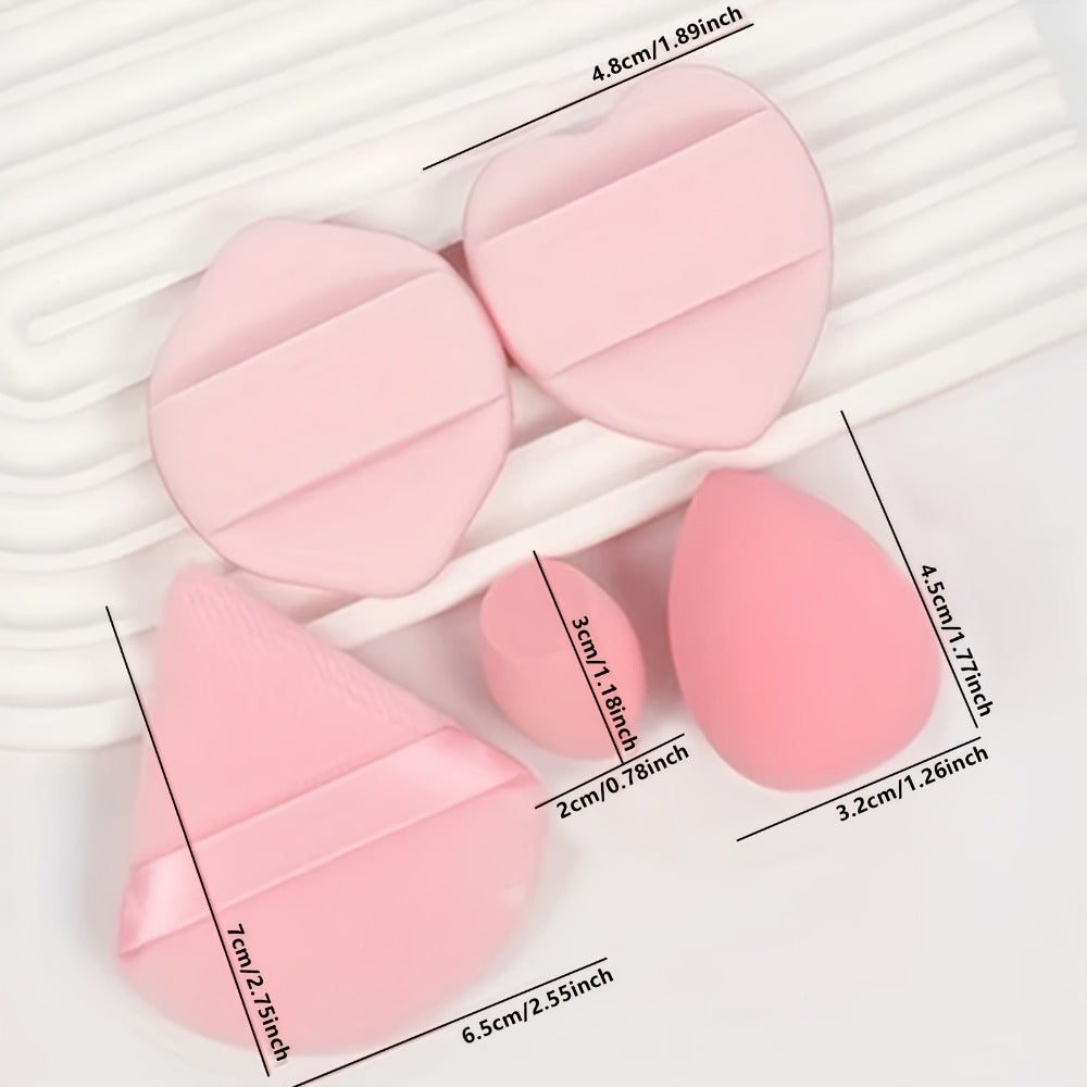 50pcs Makeup Set: 10, 20 Cushion Compacts, 10 Mini/blending Sponges. Ultra-soft Velvet with Eye-contour Design. Latex-free Cushion Puffs for Liquid Foundation/concealer. Dual Wet-dry Use. Universal Shade Fits All Light Beige Tones.