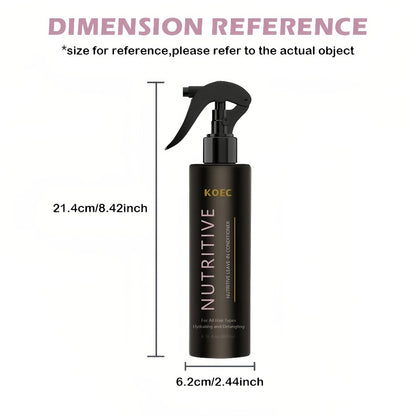 Leave-In Conditioning Spray Detangler 2 Bottles 13.53oz Snail Serum Anti-Frizz Deep Conditioner Shine-Boosting Moisturizing for Curly Dry Damaged Hair Frizz Control Smooth Silky Hair Care