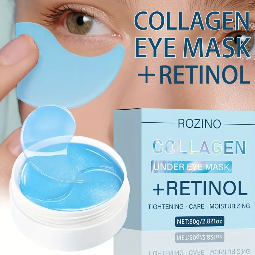 60pcs Of Retinol Collagen Eye Mask, Effectively Firming The Eyes, Deeply Moisturizing And Nourishing, Suitable For Puffiness And Dark Circles, Lifting Smooth Beige Eye Pads, And Reducing Sagging Effects