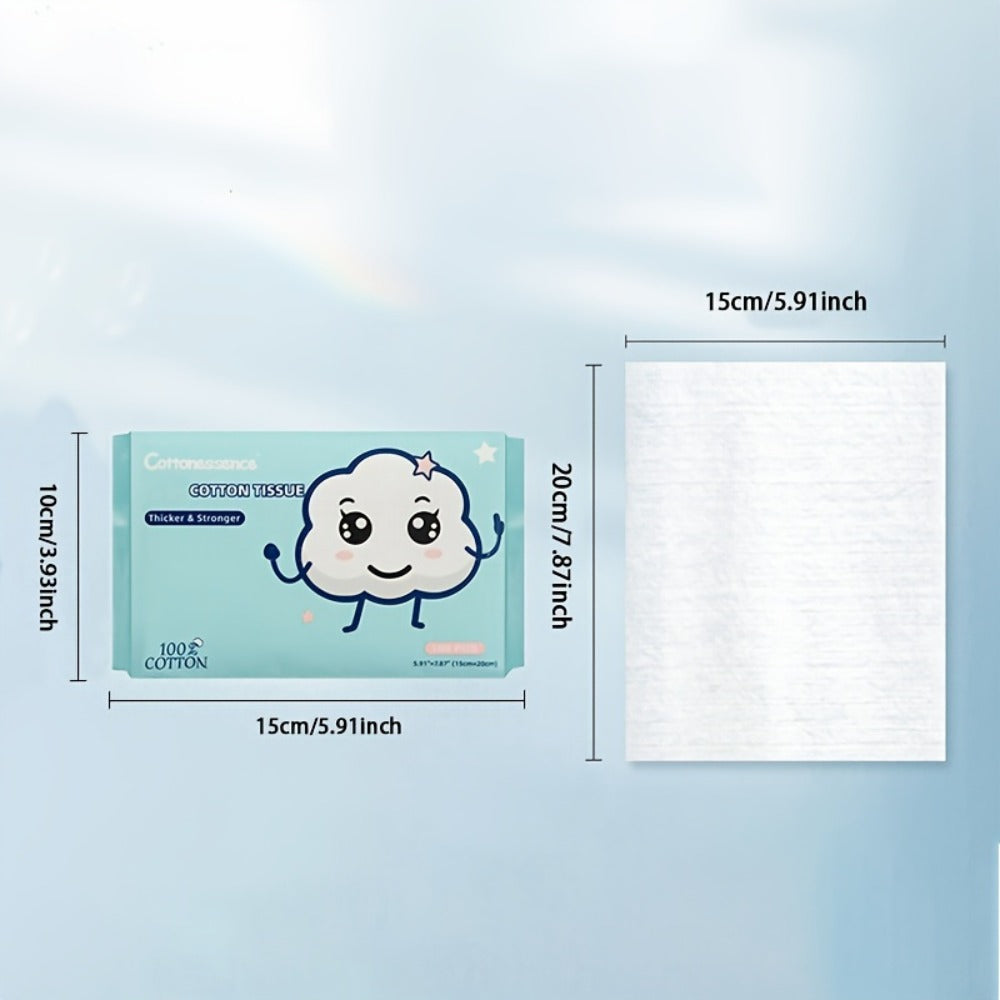 200/400/600 Count Disposable Face Towel, 100% Cotton Tissues Facial Towels, Draw Style Facial Towel Cleansing Towel, Reusable, Soft And Thickened Without Linting, Wet And Dry, Suitable for Facial Care And Makeup Removal.