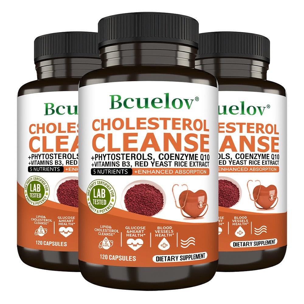 Cholesterol Health Supplement - Contains Phytosterols, Coenzyme Q10, And Red Yeast Rice Extract to Support Heart Health - 120 Capsules