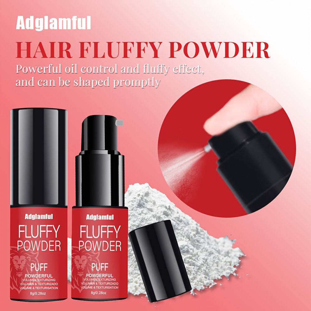 Adglamful Hair Styling Powder, Press Bottle Oil Control Powder for Texture & Natural Finish, Lightweight Oil Absorption, No-Rinse Formula for Flat & Oily Fine Hair, Essential for Business Travel