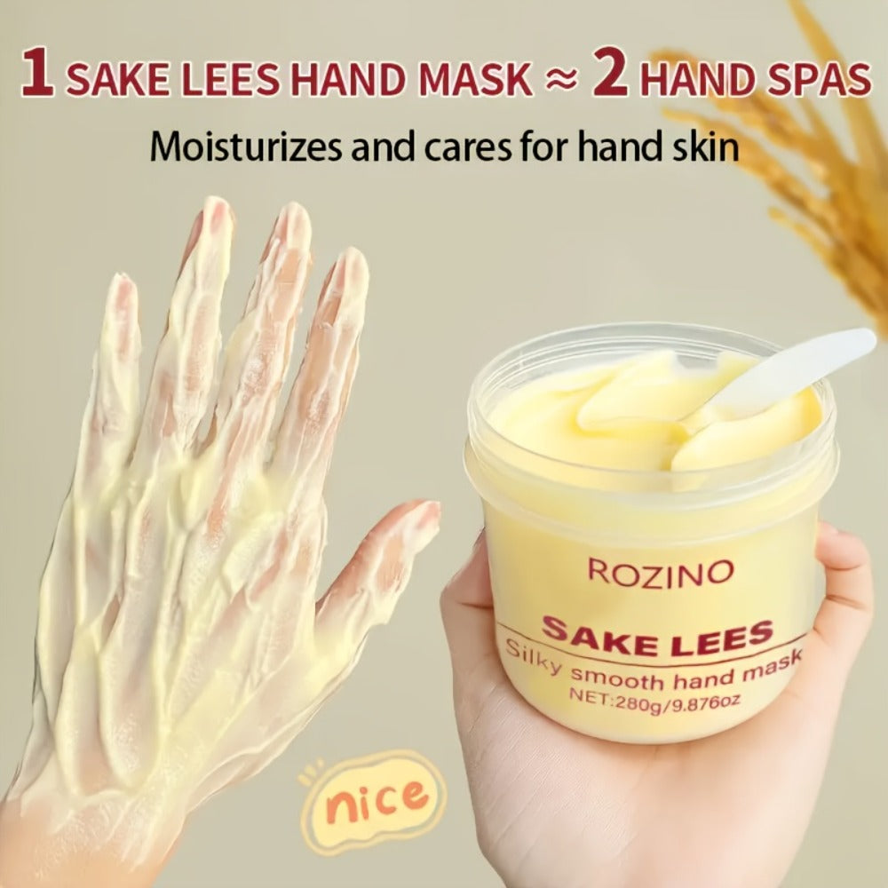 Hand Mask Moisturizing Treatment 280g Distillers Grains Licorice Brightening Formula for Dry Rough Peeling Hands Hypoallergenic Skin Care