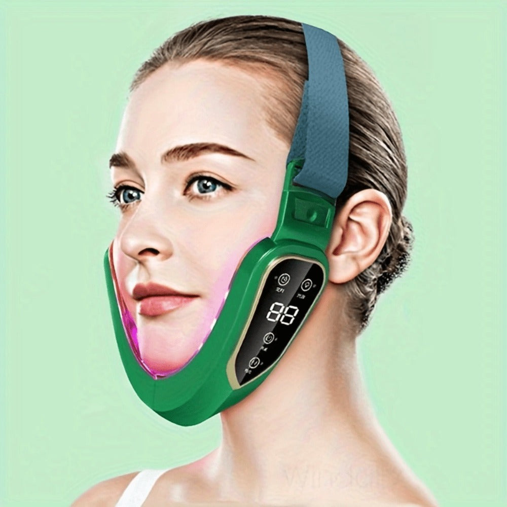 V-face Massage Advanced 6-speed Machine - USB Rechargeable Light Beige Facial Massager, Perfect Gift for Girlfriend